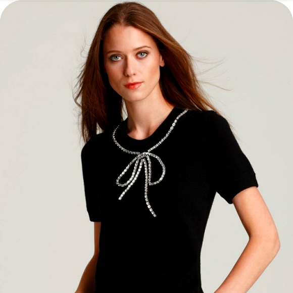 Kate Spade Rhinestone Bow Sweater 